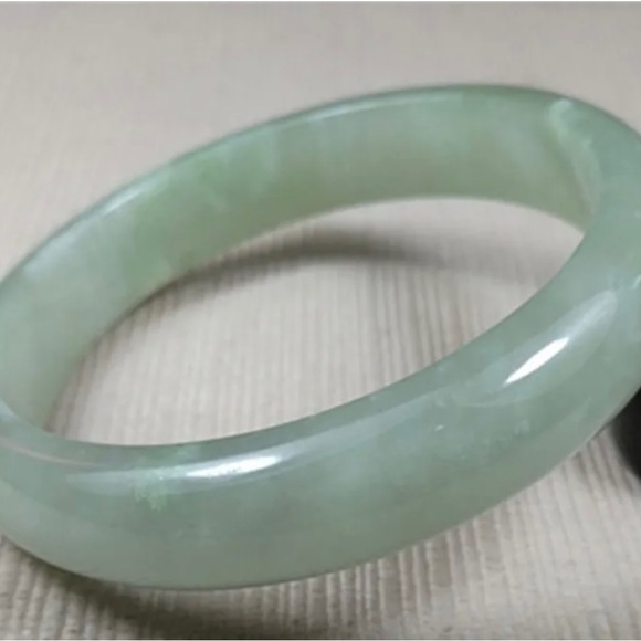 61.5MM Natural Ice Green Jadeite Jade Bracelet Bangle Jadeite Jade Bracelets - Picture 7 of 11